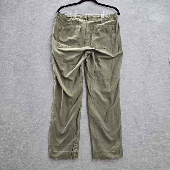 Abercrombie & Fitch Women Pants 30 10R Green Floral AMES LOW RISE Slim Boyfriend - Picture 5 of 13